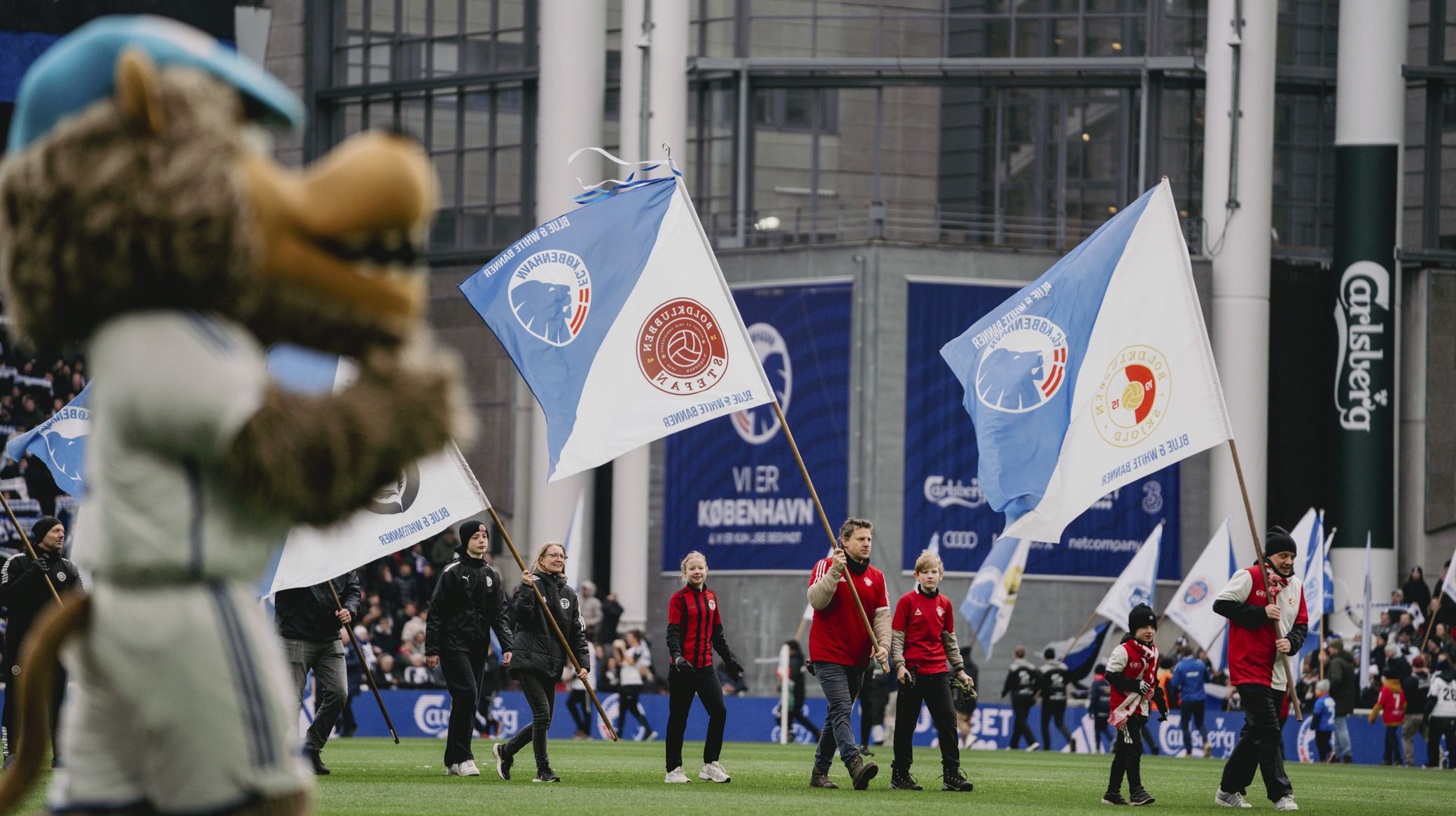 Blue and White Banner Day i Parken