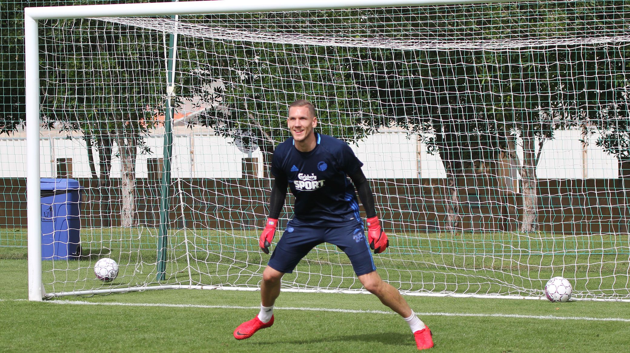 Robin Olsen på træningsbanen