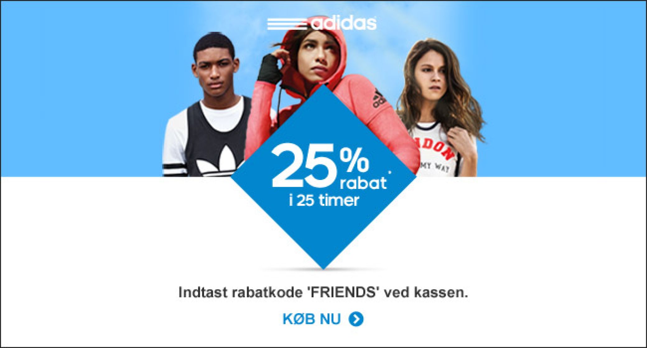 Få 25% rabat i 25 timer hos adidas