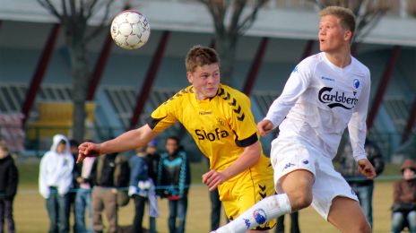 Andreas Cornelius i reserveliga kamp mod AC Horsens i marts 2011