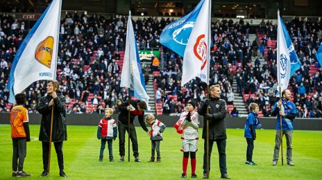 Blue and White Banner Day