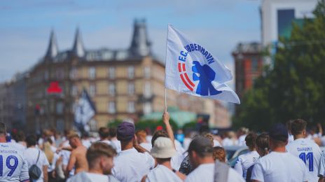 FCK fans på vej til Parken