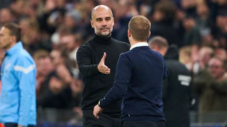 Pep Guardiola og Jacob Neestrup