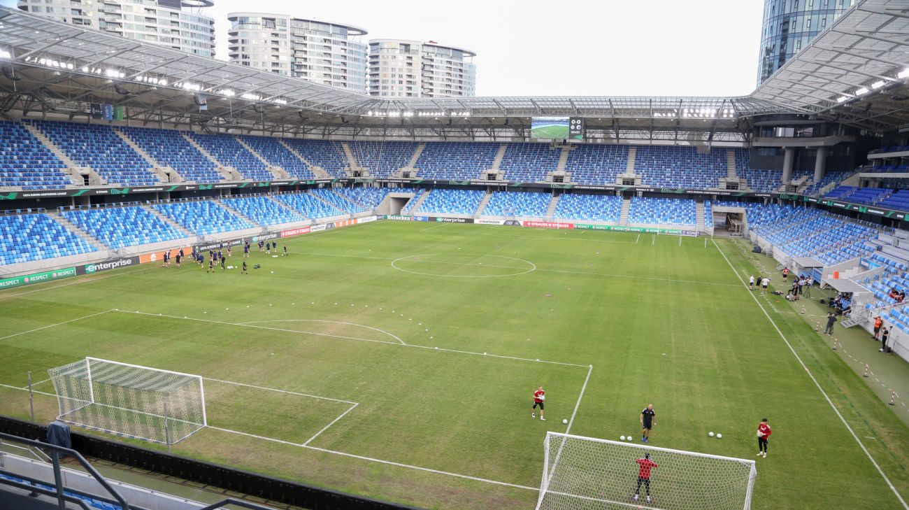 Udsigt over stadion i Bratislava